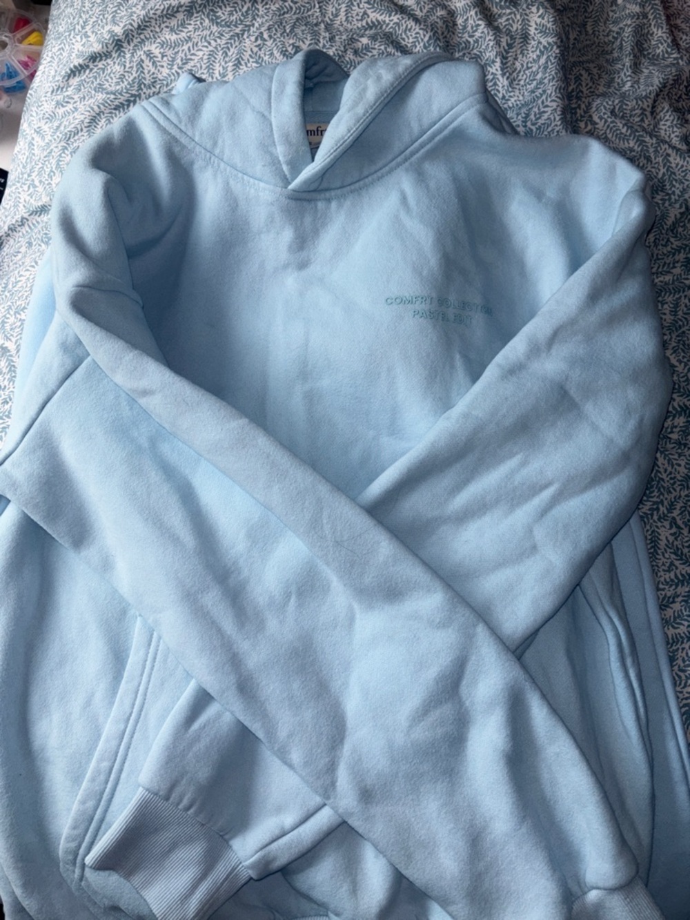 Women's Light Blue Hoodie & Sweatpants Set - Cozy Casual Loungewear